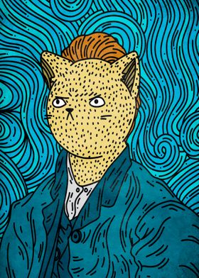 SelfPortrait Cat Gogh