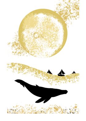 Whale and Moon