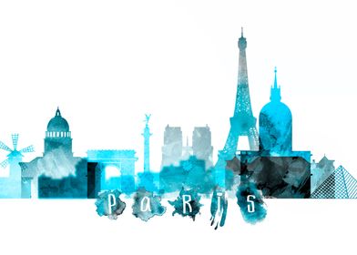 Paris France Skyline