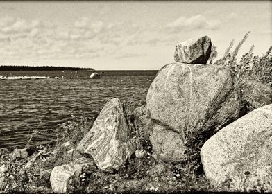 Pile Of Rocks By The Sea