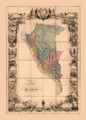 Mapa del Peru 1862