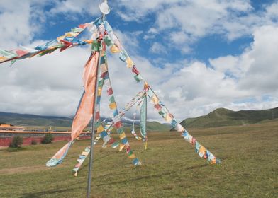 Tibetan Flags in the Wind