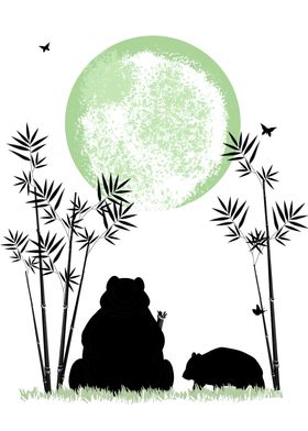 Panda and Moon