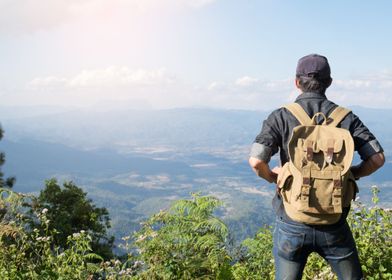 Man Traveler with map