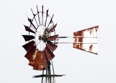 Rusted old wind pump