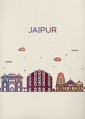 'Jaipur India City Skyline ' Poster By Design Turnpike | Displate