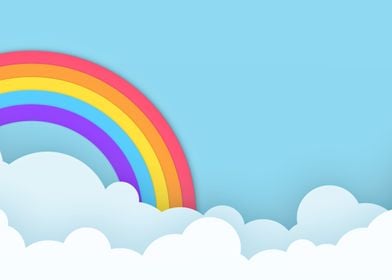 Cloud rainbow background