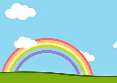 Cloud rainbow background