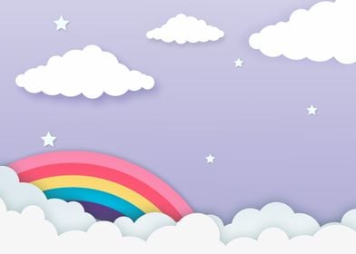 Cloud rainbow background