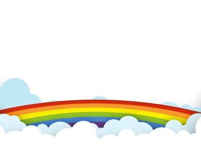 Cloud rainbow background