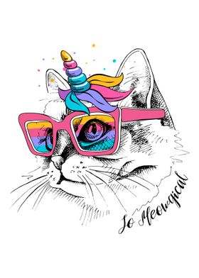 Cute Cat Unicorn Meowy 