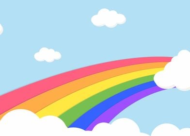 Cloud rainbow background