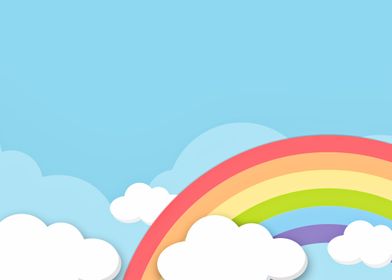 Cloud rainbow background