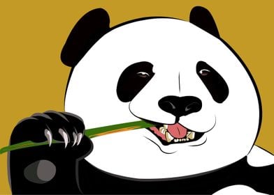 Panda eating bamboo