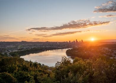 Sunrise Over the Cincinnat