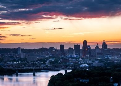 Sunrise Over the Cincinnat