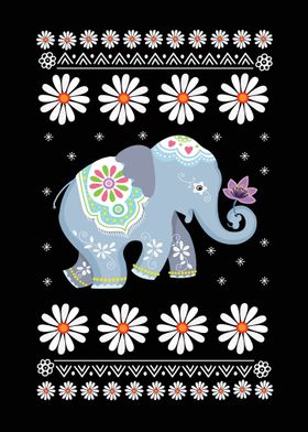 Floral Elephant 