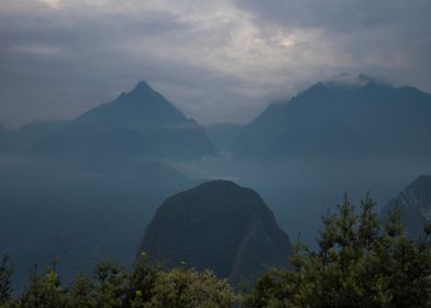 Foggy mountains