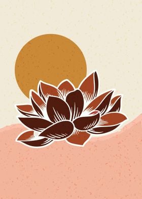 Minimalist Terracota Lotus