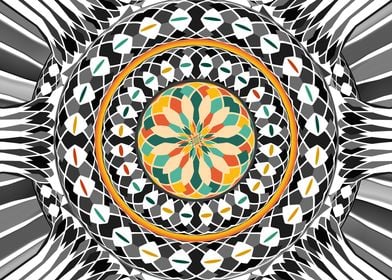 High contrast mandala