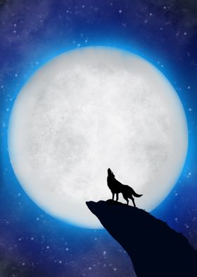 The moon and the wolf