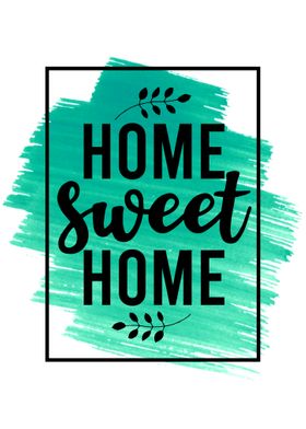 Home sweet home watercolor