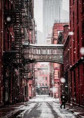 SNOWING IN  NEW YORK