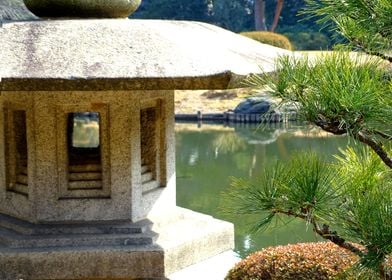 Stone lantern in Shinjuku