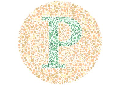 P Eye Test Letter Circle