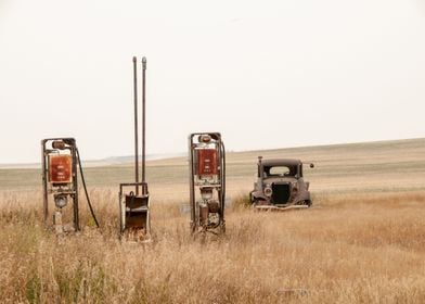 rusty gas pumps 