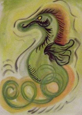 Seahorse watercolour