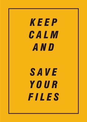 Save Files Designer Poster