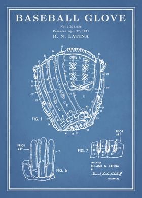 Baseball Glove Patent Art