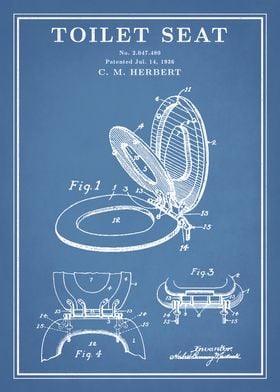 Toilet Seat Patent Print