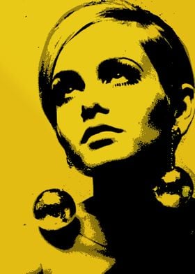 Twiggy art portrait