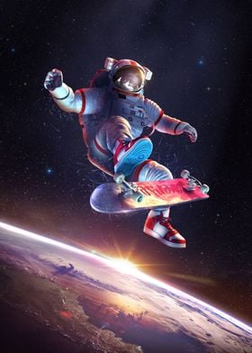 Astronaut Kickflip