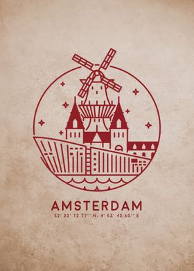 Amsterdam Line Art