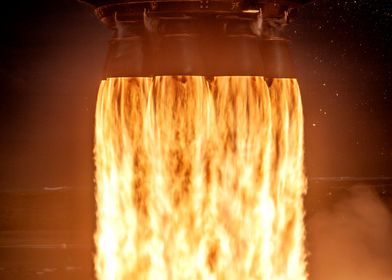 SpaceX Eshail engine fire