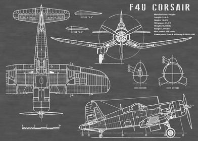 F4U Corsair Airplane Print