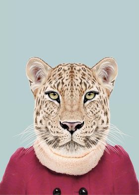 lady leopard portrait