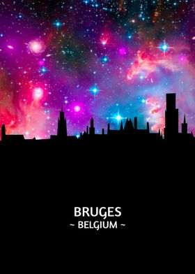 Bruges Belgium Skyline 