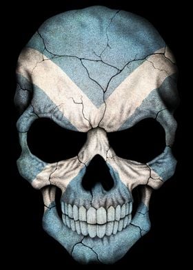 Scottish Flag Skull