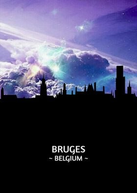 Bruges Belgium Skyline 