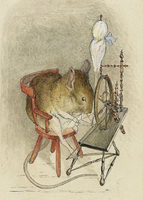 A mouse spinning