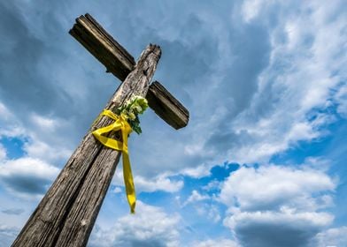 Old wooden cross