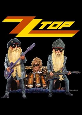 ZZ Top Rock Band Poster