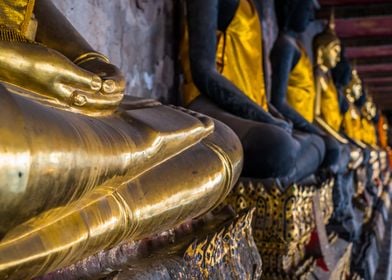 Buddha statues in a temple