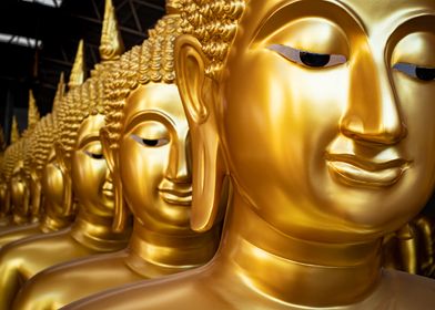 Buddha statues in a shop