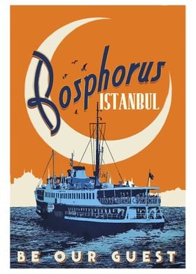 Sailing ship on Bosphorus