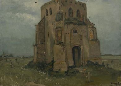 De oude kerktoren te Nuene